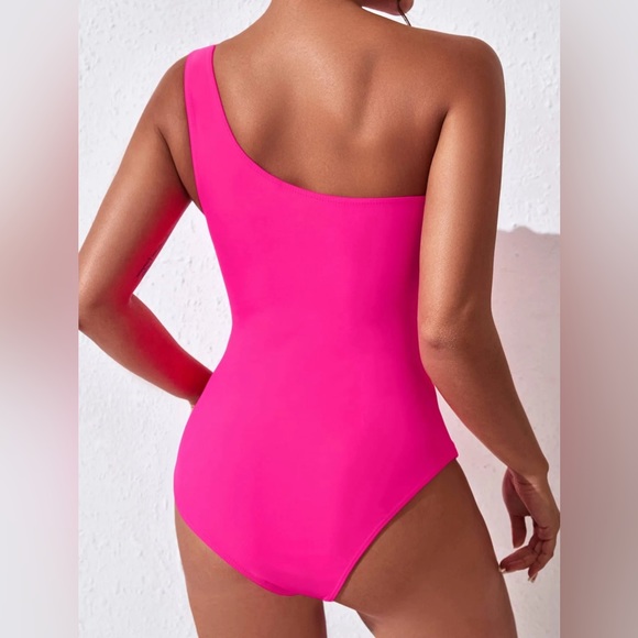BEILON Women One Shoulder One Piece Swimsuit Tummy Control Bathing Suits - Picture 3 of 5